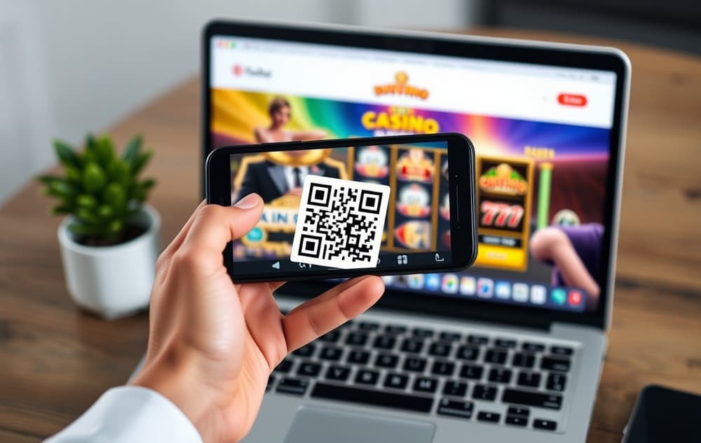 Bitcoin QR-kode for innskudd på nettcasino